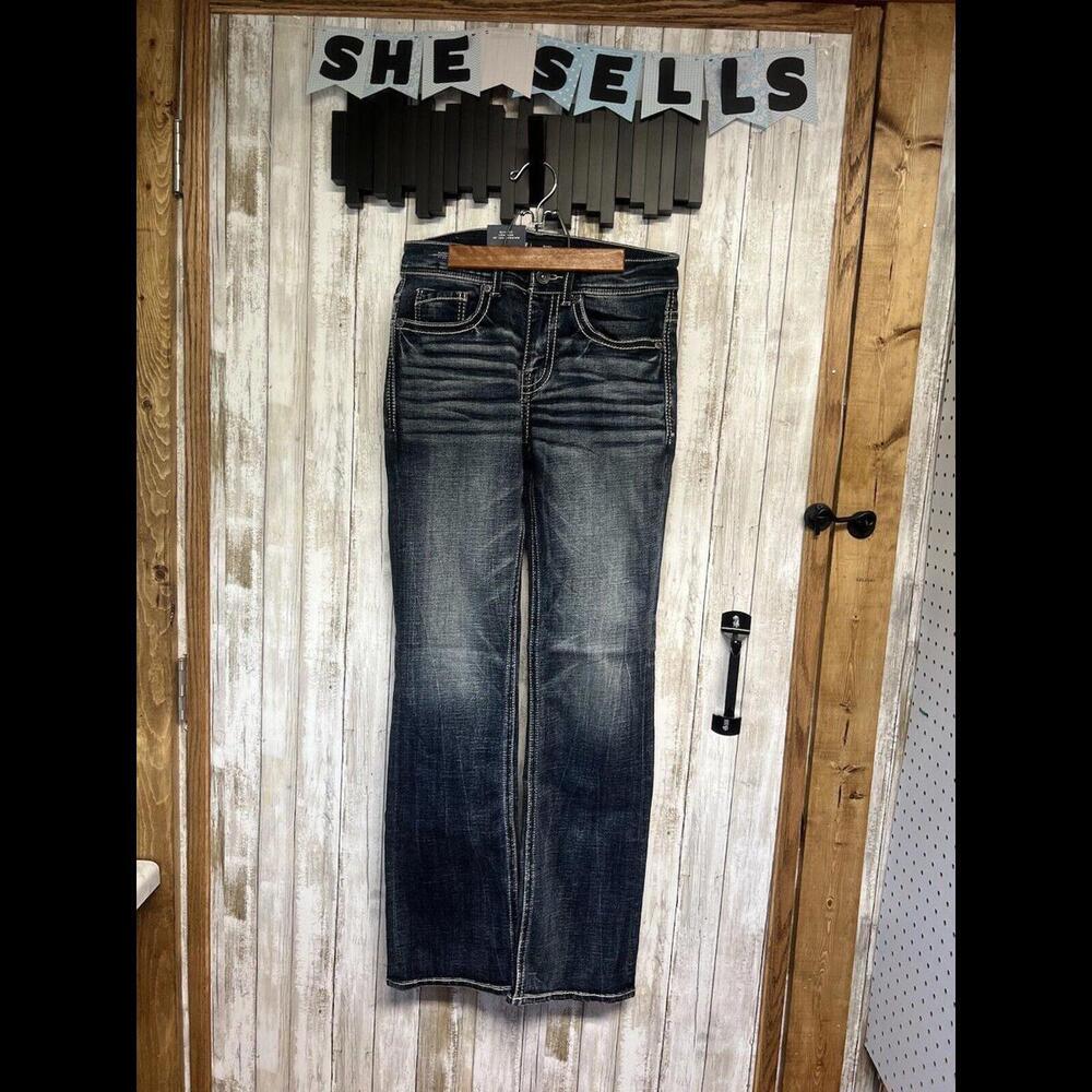 BKE Low Rise Aiden Boot‎ Stretch Jean Blue Size 29X32 NWT